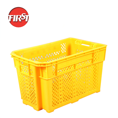 ซื้อ กล่องบรรจุพลาสติก Mesh สําหรับผลไม้ ผัก การจัดเก็บ กล่องหมุนเวียน Stackable การผลิตออนไลน์