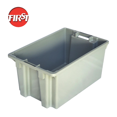 ซื้อ 600 * 395 * 300 มิลลิเมตร กระปุกพลาสติกหนักสําหรับการเก็บของในซุปเปอร์มาร์เก็ต การผลิตออนไลน์