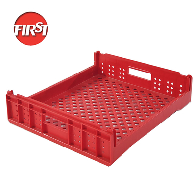 ซื้อ สะอาดต่อสิ่งแวดล้อม PP กล่องขนย้าย พลาสติก Turnover Nesting Crate เครื่องจําหน่ายอาหาร 550x480x130mm การผลิตออนไลน์
