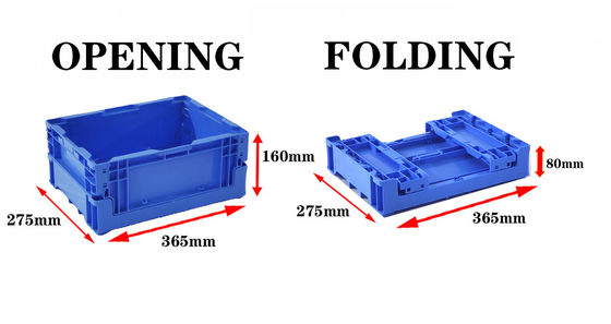 ซื้อ Plastic Foldable Crate Stackable Plastic Moving Crates Logistics Transport Warehouse Plastic Container การผลิตออนไลน์