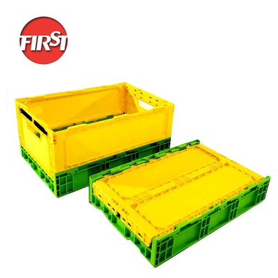 ซื้อ กล่องพลาสติกที่สามารถพับได้ สําหรับผักผลไม้ โลจิสติกส์โซ่เย็น 508 × 338 × 100 มม การผลิตออนไลน์