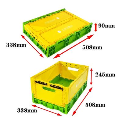 ซื้อ ลังพลาสติก RFID พับได้ ใช้ซ้ำได้ ลังพลาสติกเกษตรแบบพับได้ การผลิตออนไลน์