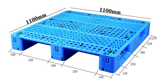 ซื้อ 1100×1100 พลาสติก พาเล็ต 3 ช่อง HDPE สําหรับโกดังและโลจิสติก การผลิตออนไลน์