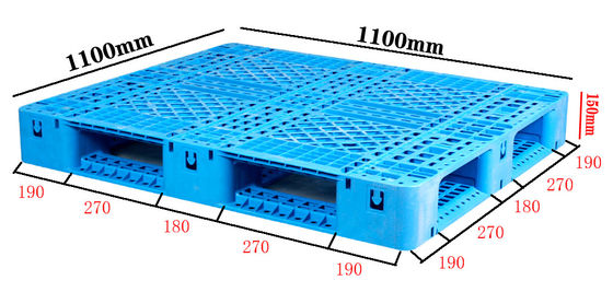 ซื้อ ผู้ผลิตพาเลทพลาสติกขนาด 1100 × 1100 การปรับแต่งพาเลท HDPE สำหรับงานหนักแบบ OEM การผลิตออนไลน์